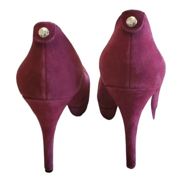 Michael Kors cranberry suede leather Platform stilettos heels pumps shoes size 9 - Picture 8 of 12
